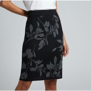 H&M Sparkle Leaves Stretchy Pencil Skirt